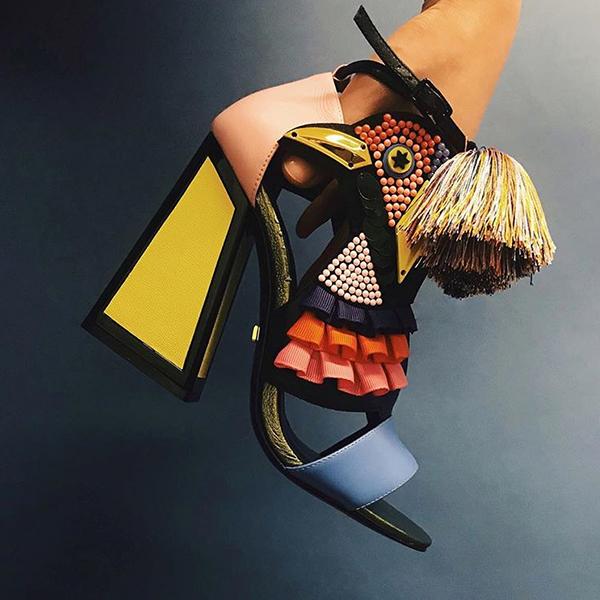 Aya Multi Coloured High Heels | Kat Maconie