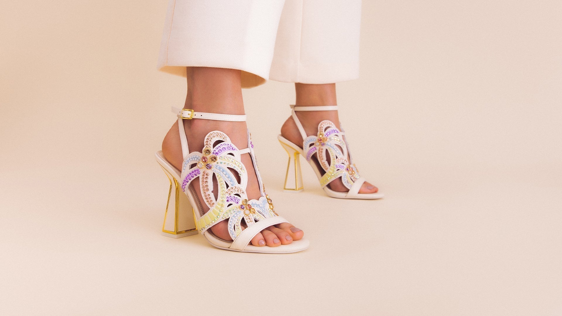 Maximalist High Heels | Palm Tree Embellished Kat Maconie Sandals