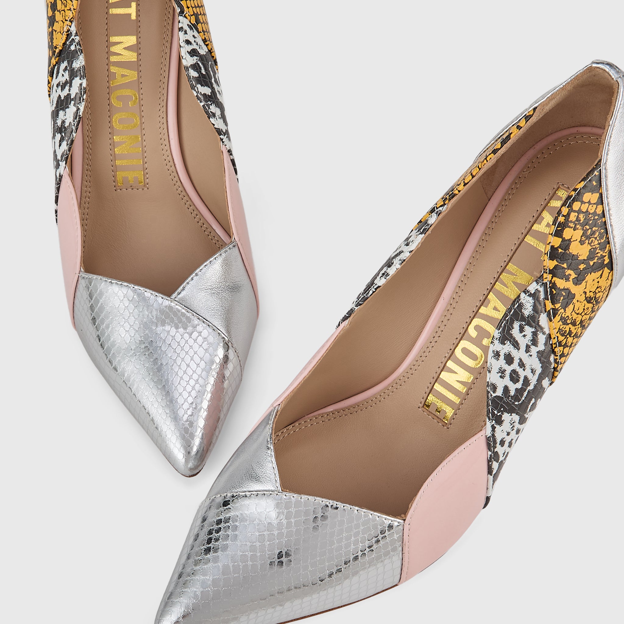 Kat Maconie Divina Pumps in Exotic/Metallic – luxury women's crystal stiletto silhouette with 90mm heel
