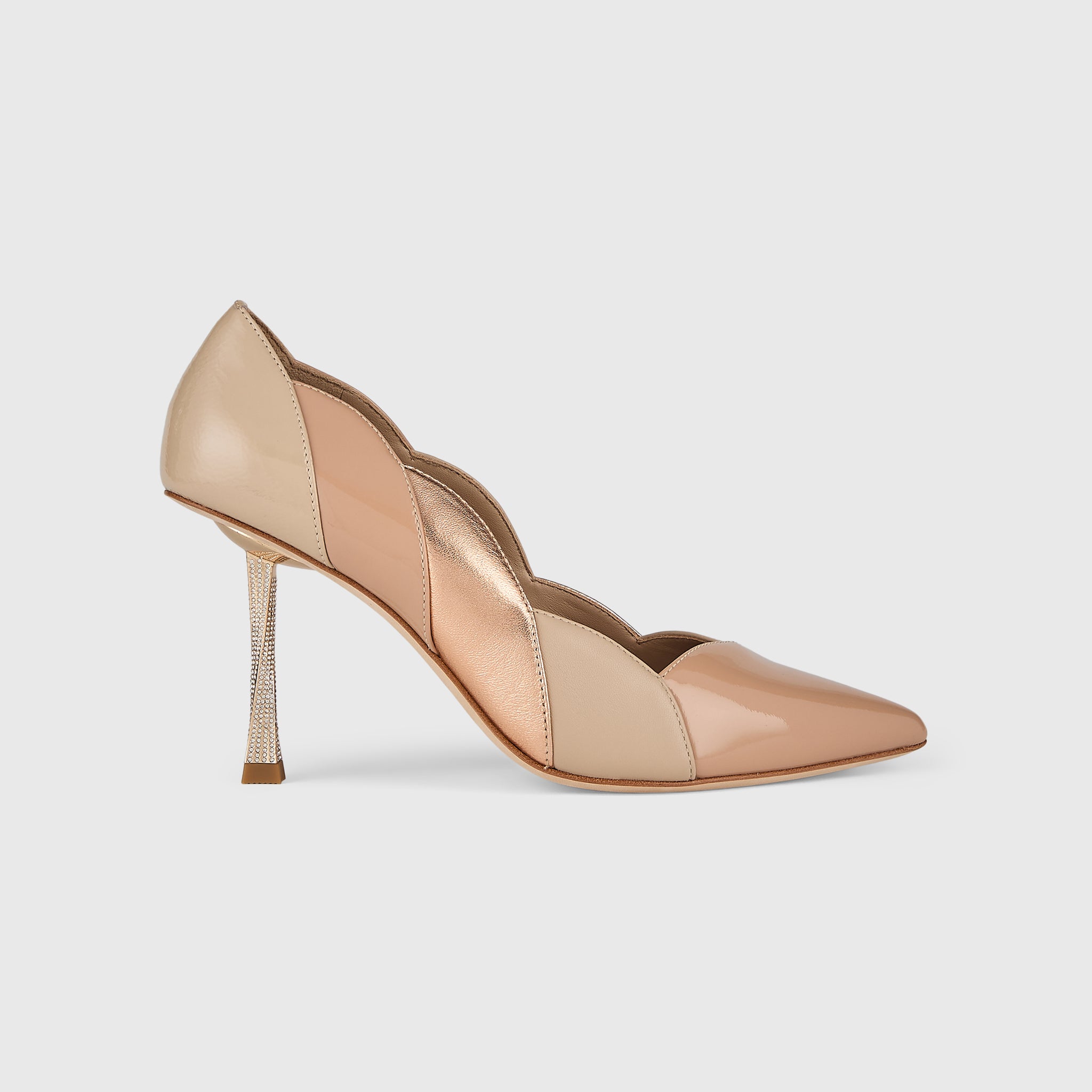 Kat Maconie Divina Pumps in Python – luxury women's crystal stiletto silhouette with 90mm heel