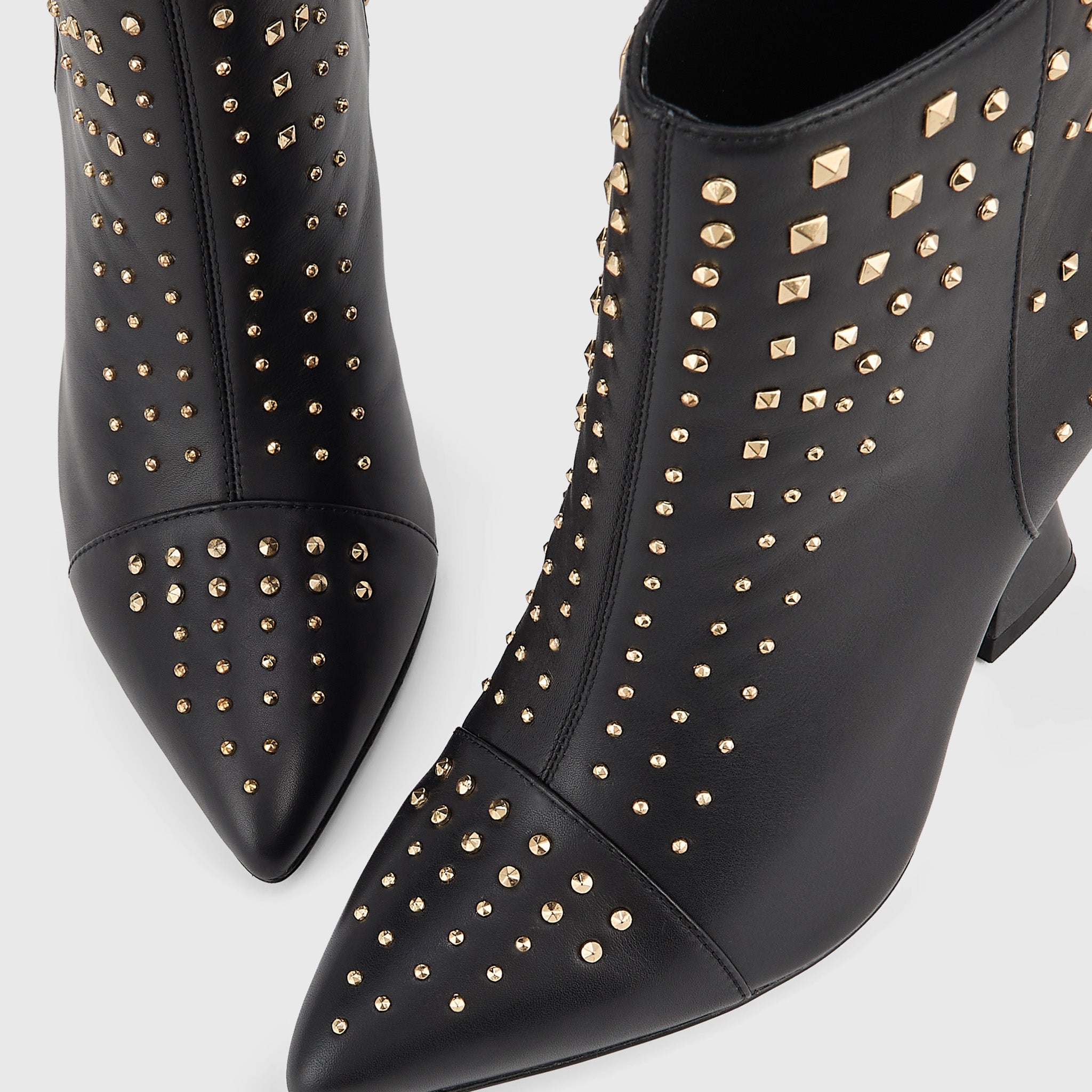 Kat Maconie Samara Ankle Boots in Black – luxury women's hourglass heel ankle boot with 105mm heel