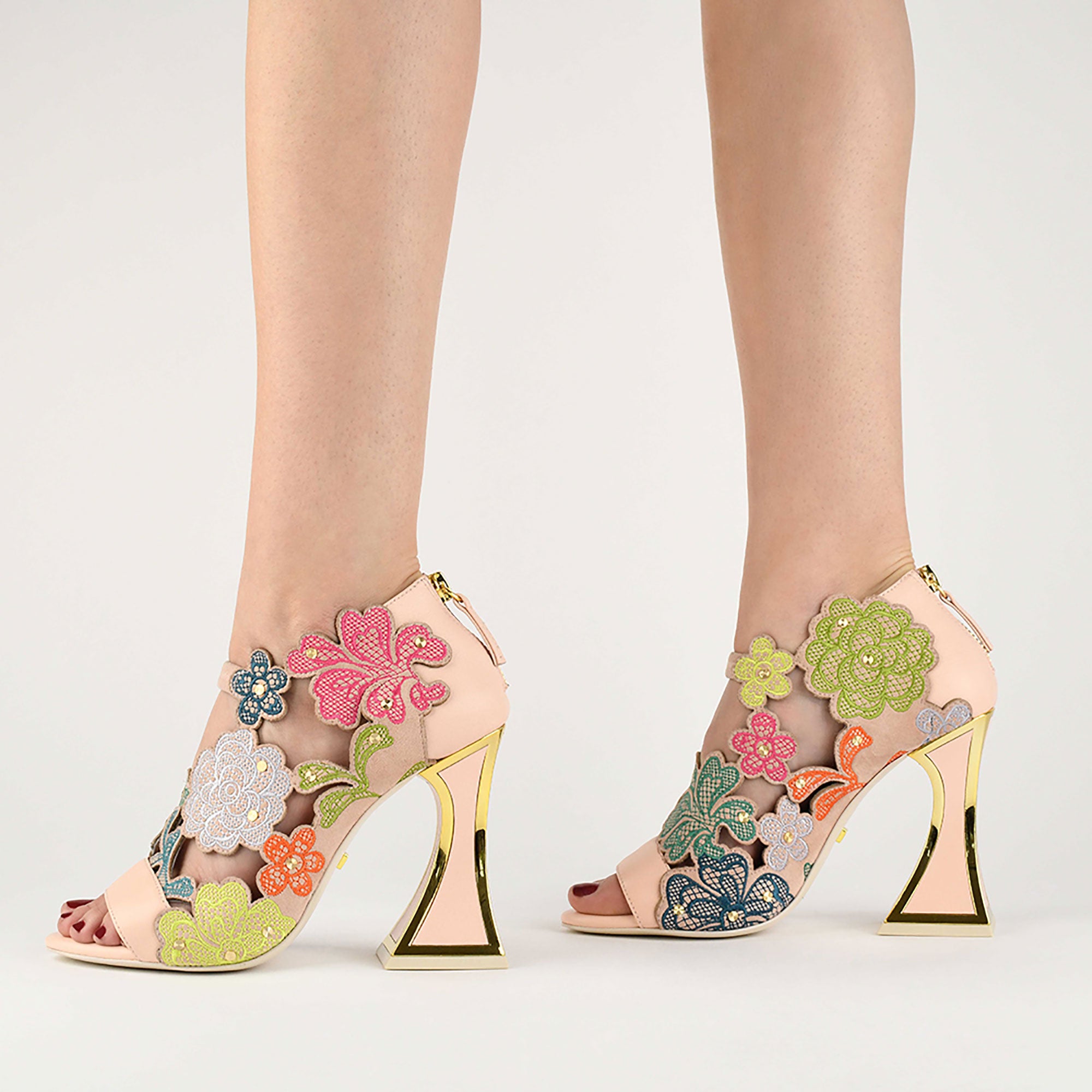 Millie Flared Heel Sandals* - Kat Maconie