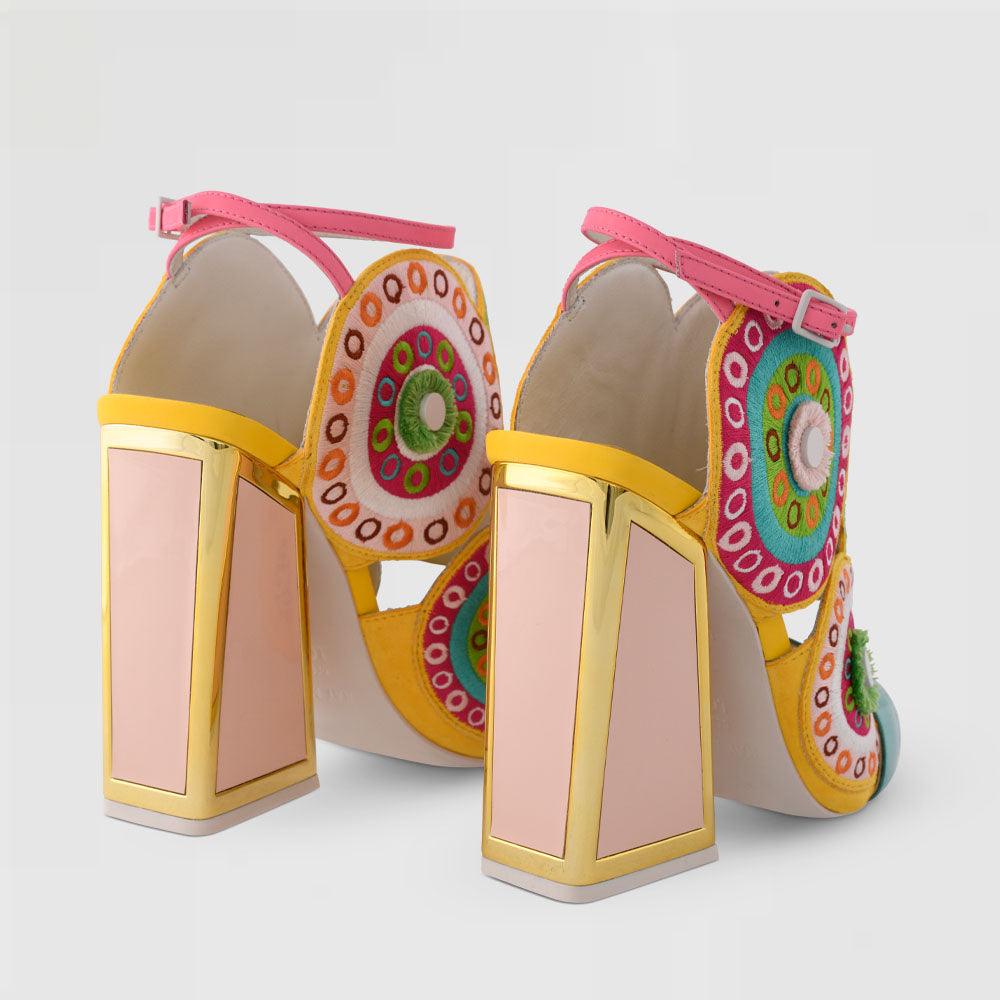 Frida Kicker Heel Sandals - Kat Maconie