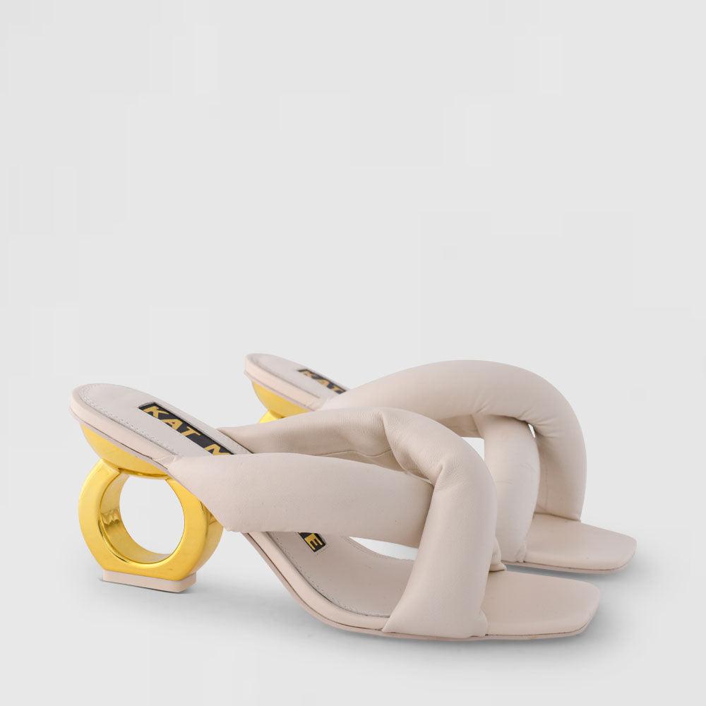 Itzel Chain Heel Sandals - Kat Maconie