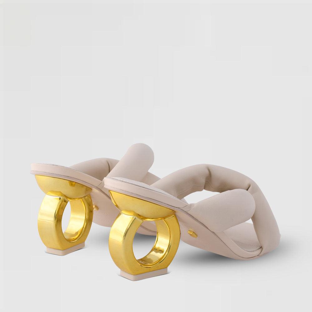 Itzel Chain Heel Sandals - Kat Maconie
