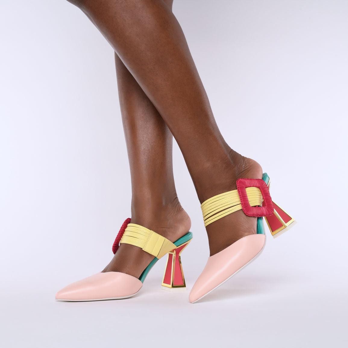 Zestra Hourglass Mid Heel Mules - Kat Maconie