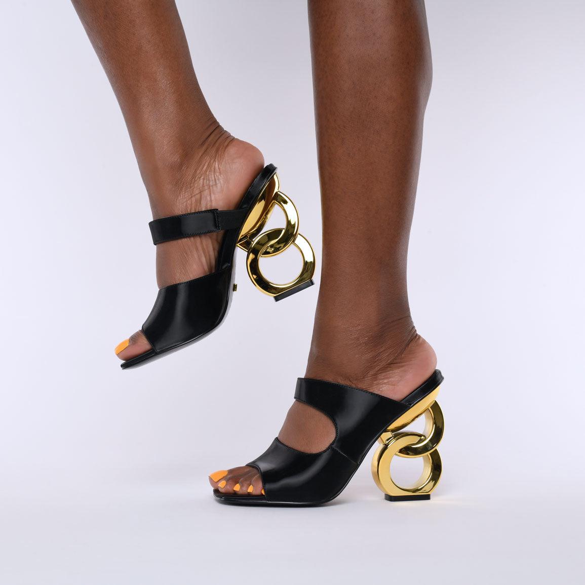 Ezzi Chain Heel Sandals - Kat Maconie