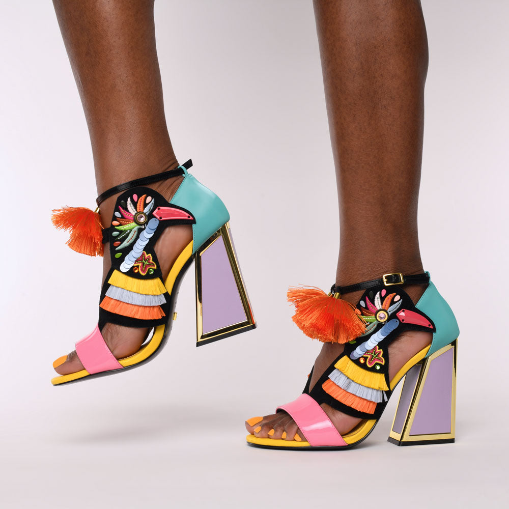 Aya Kicker Heel Sandals - Kat Maconie