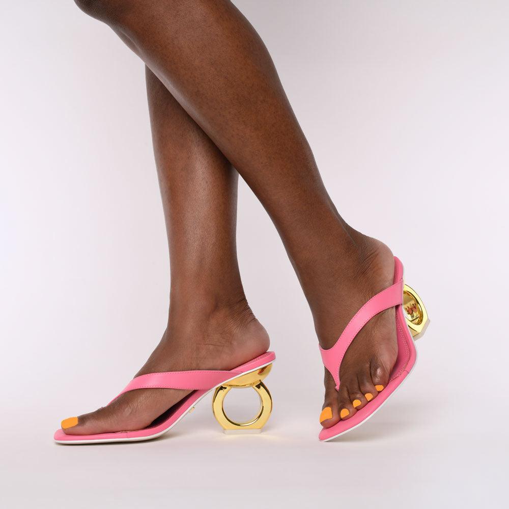 Yana Chain Heel Sandals - Kat Maconie