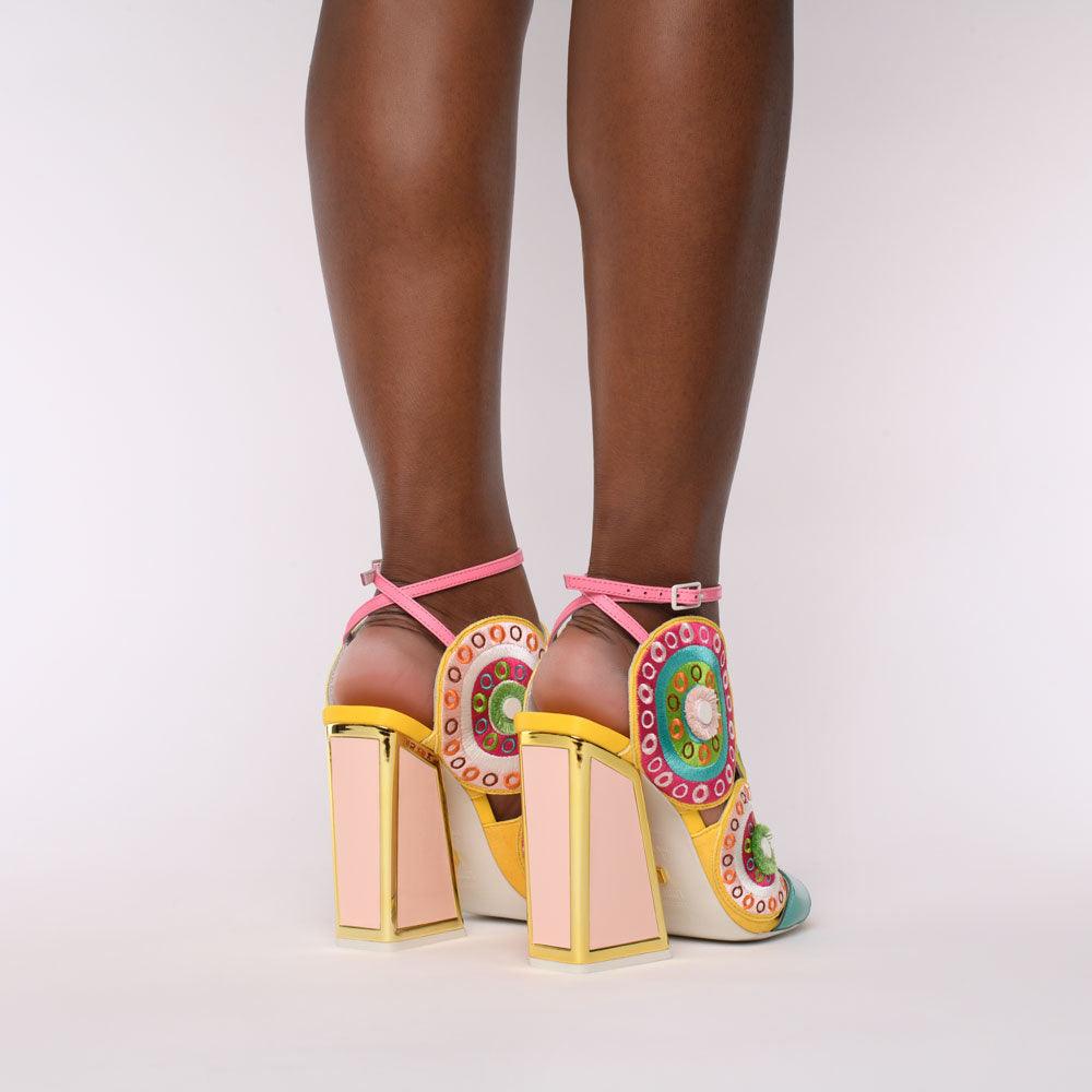 Frida Kicker Heel Sandals - Kat Maconie