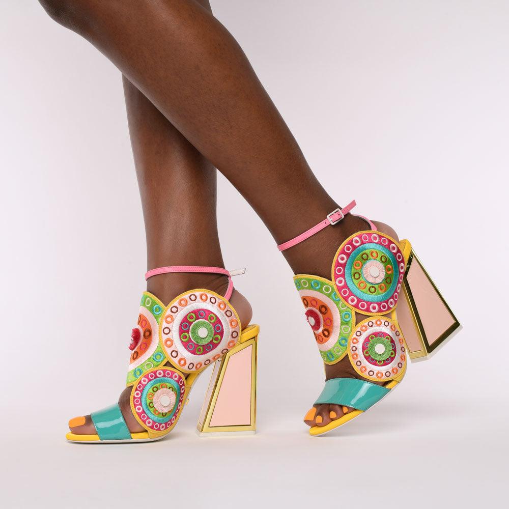 Frida Kicker Heel Sandals - Kat Maconie