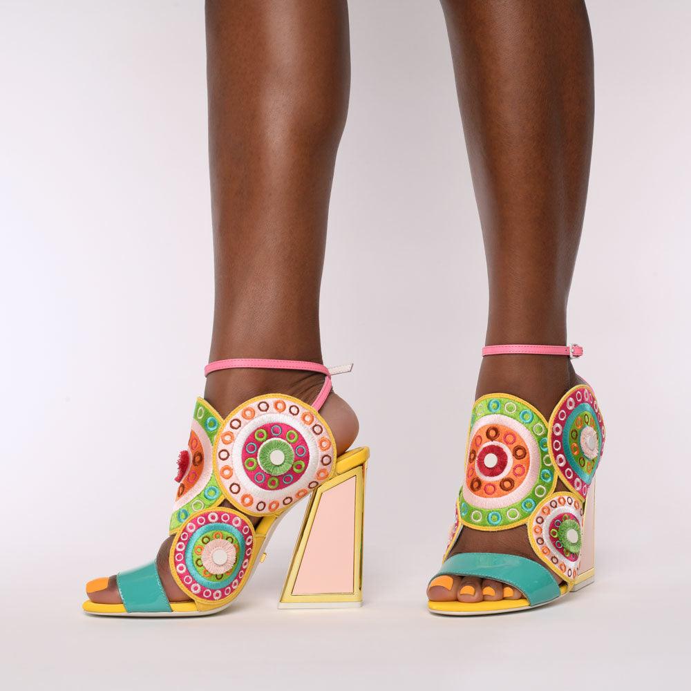 Frida Kicker Heel Sandals - Kat Maconie