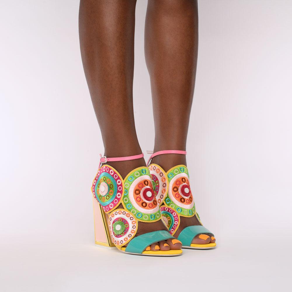 Frida Kicker Heel Sandals - Kat Maconie