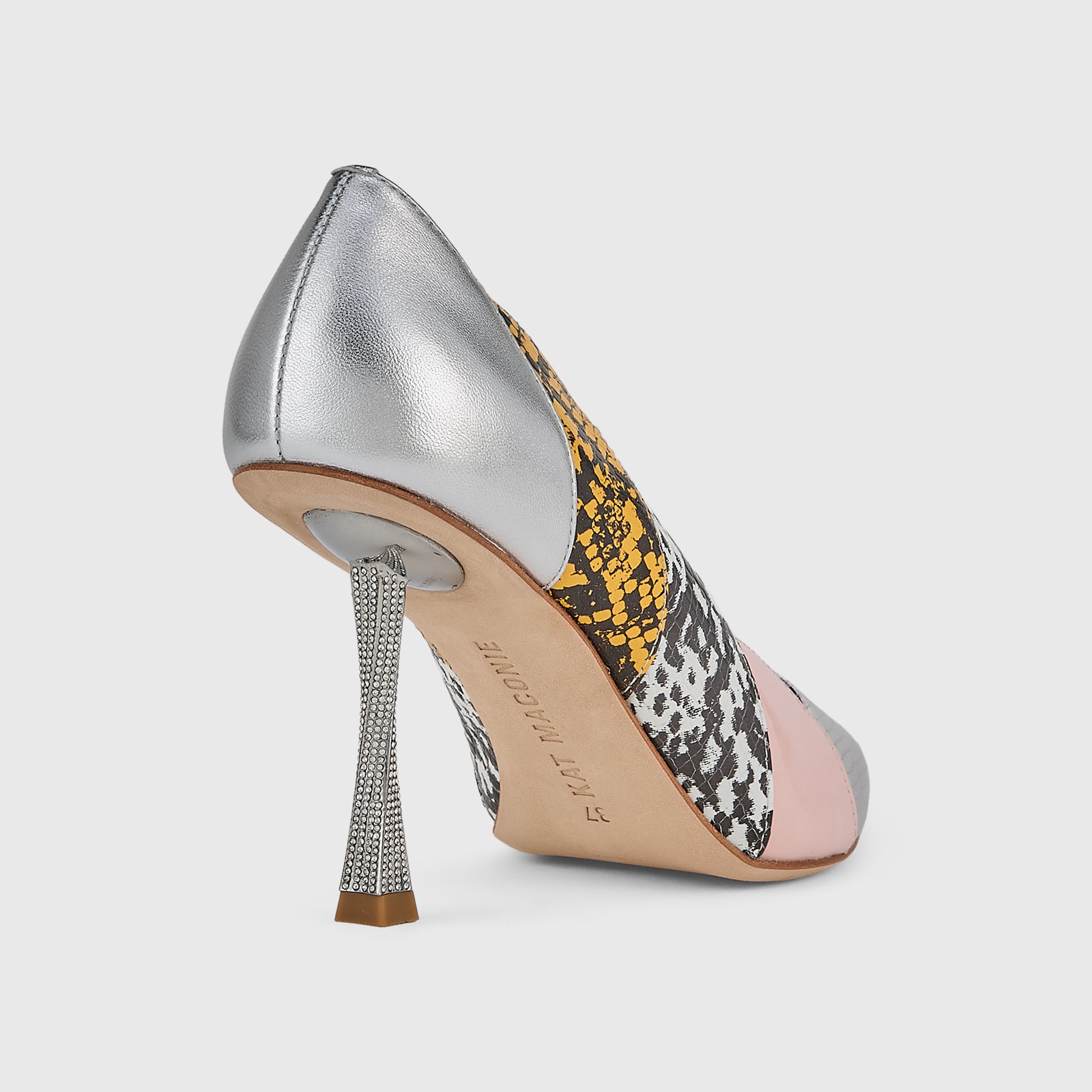 Kat Maconie Divina Pumps in Exotic/Metallic – luxury women's crystal stiletto silhouette with 90mm heel