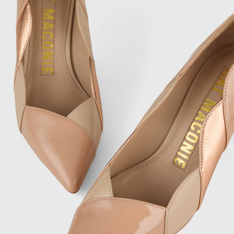 Kat Maconie Divina Pumps in Python – luxury women's crystal stiletto silhouette with 90mm heel