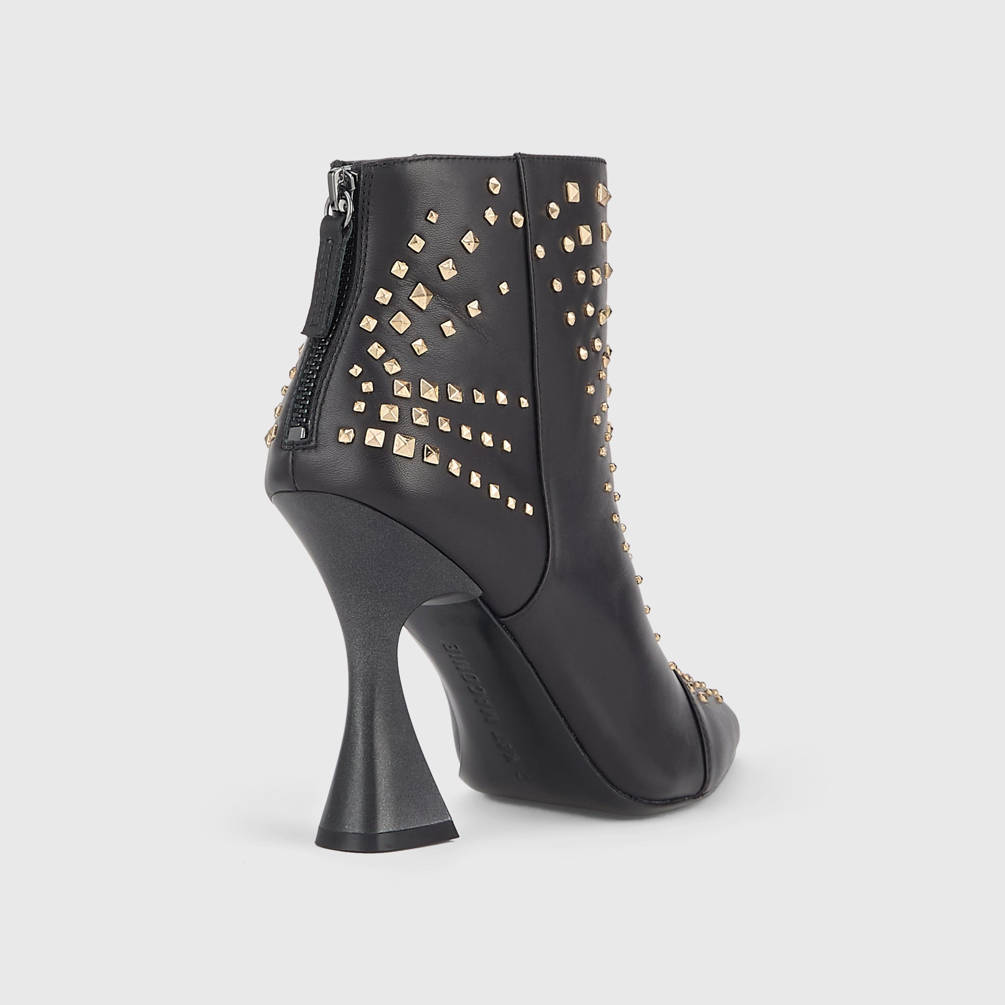 Kat Maconie Samara Ankle Boots in Black – luxury women's hourglass heel ankle boot with 105mm heel