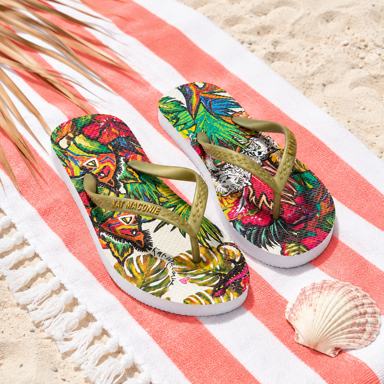 SOLA Flip-Flops Tropical Flame Pink by Kat Maconie - product detail