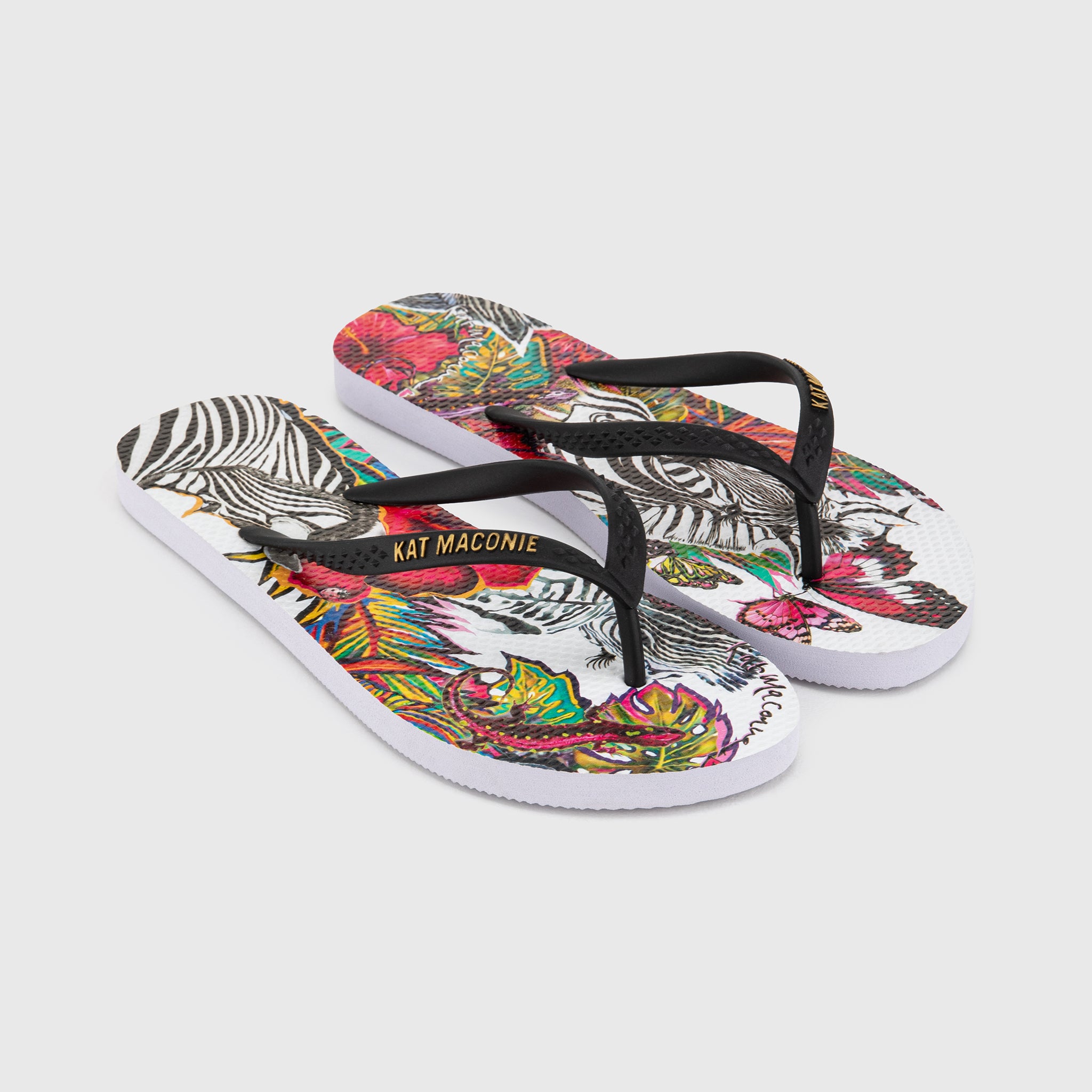 SOLA Flip-Flops Zebra Bloom