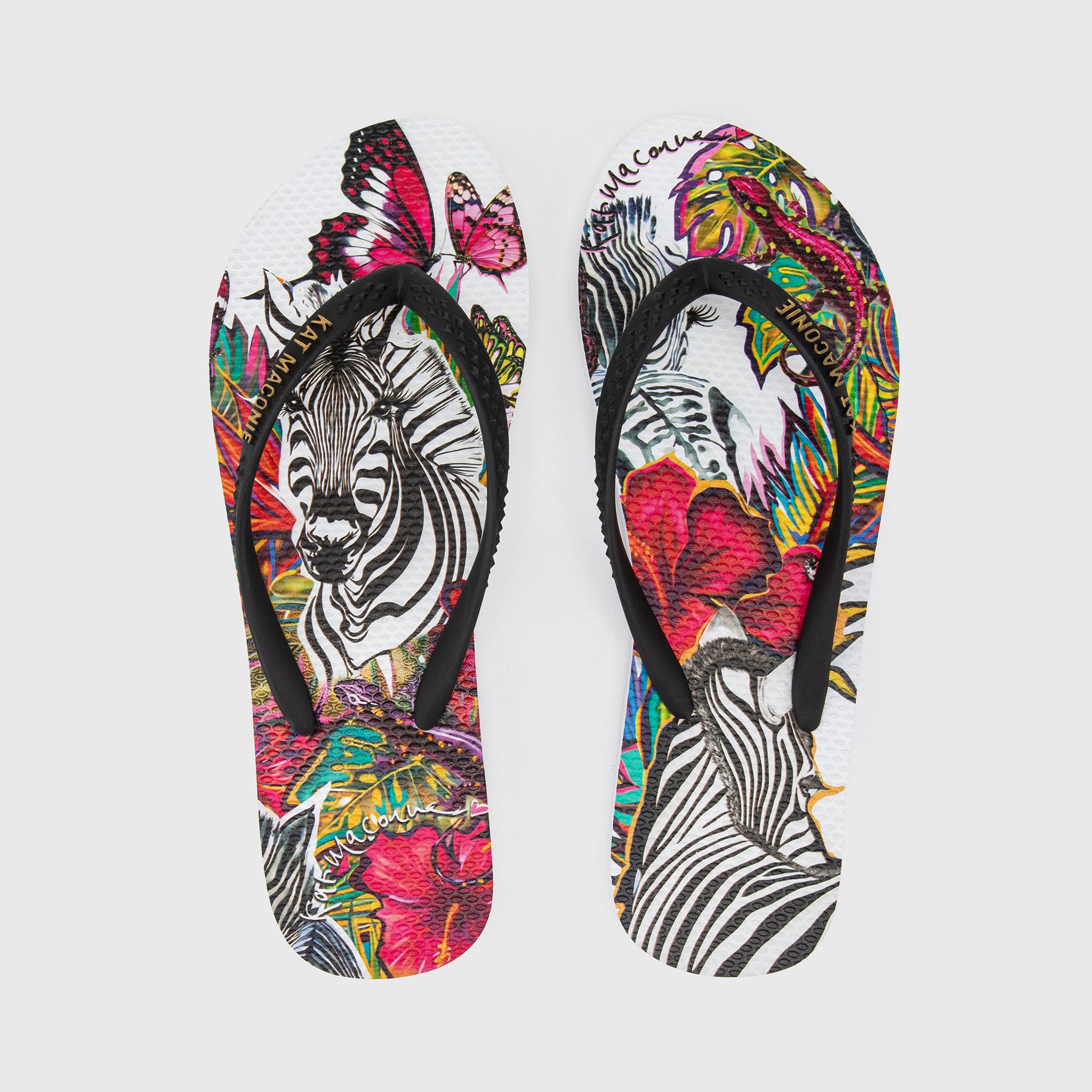 SOLA Flip-Flops Zebra Bloom