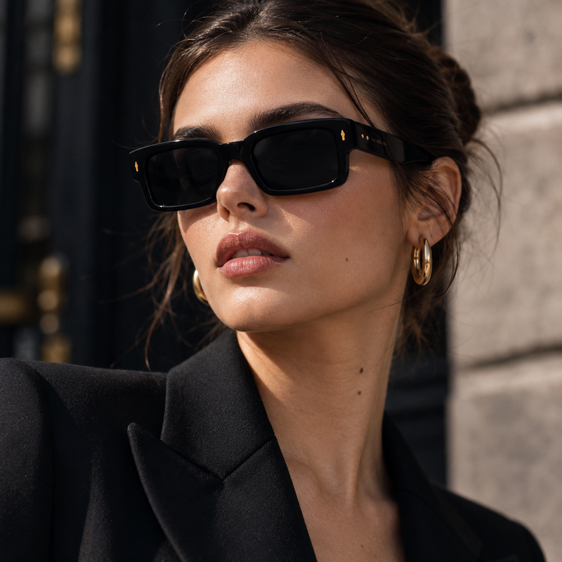 SORA BOLD-RECTANGLE SUNGLASSES