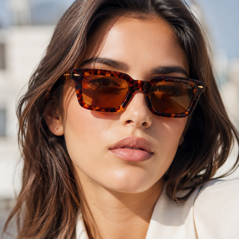 NIXA RETRO-RECTANGLE SUNGLASSES
