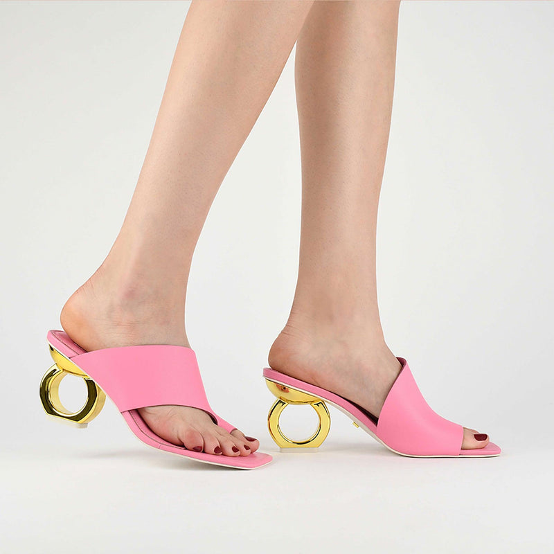 Sigrid Chain Heel Sandals* - Kat Maconie