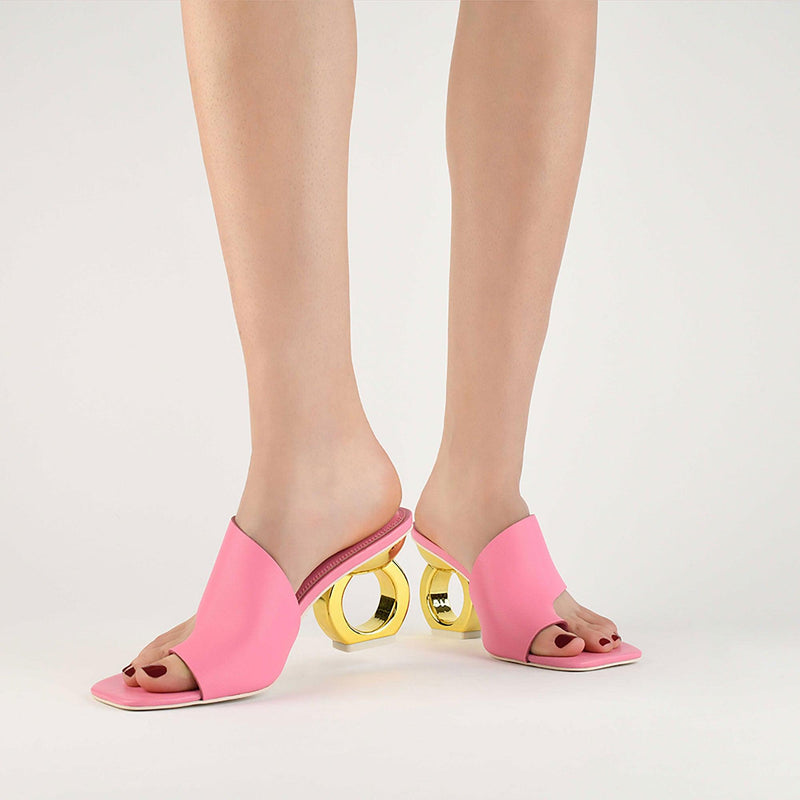Sigrid Chain Heel Sandals* - Kat Maconie