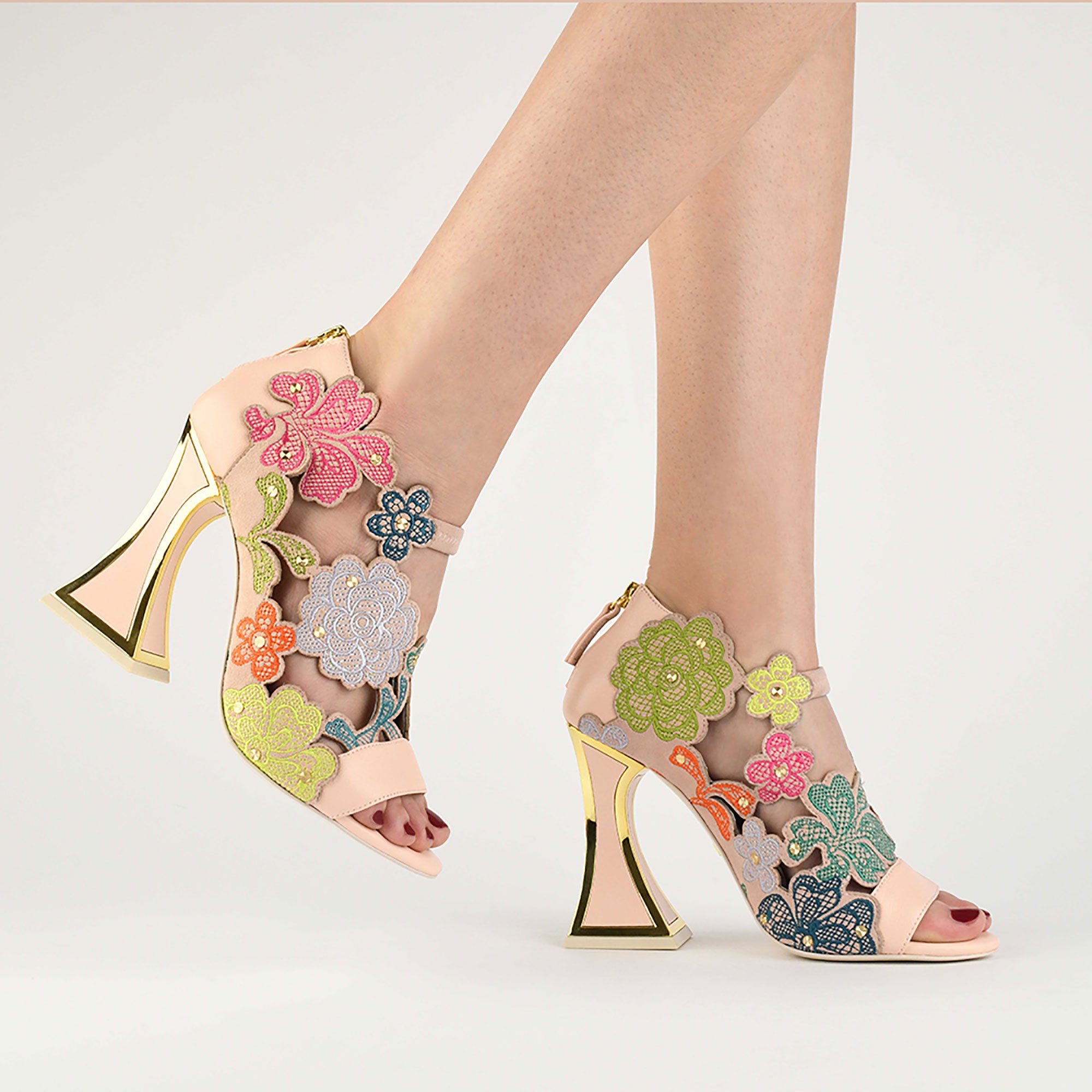 Millie Flared Heel Sandals* - Kat Maconie