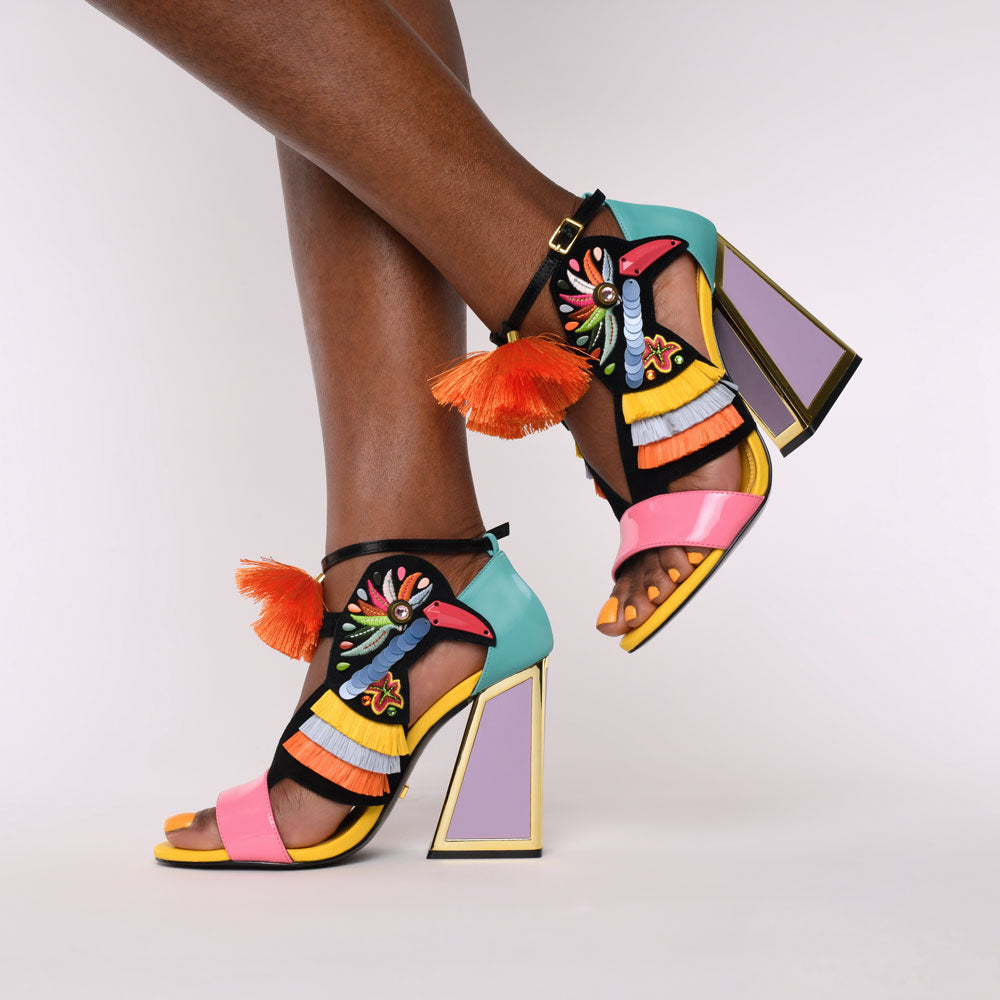 Aya Kicker Heel Sandals - Kat Maconie
