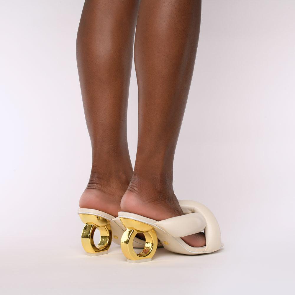 Itzel Chain Heel Sandals - Kat Maconie