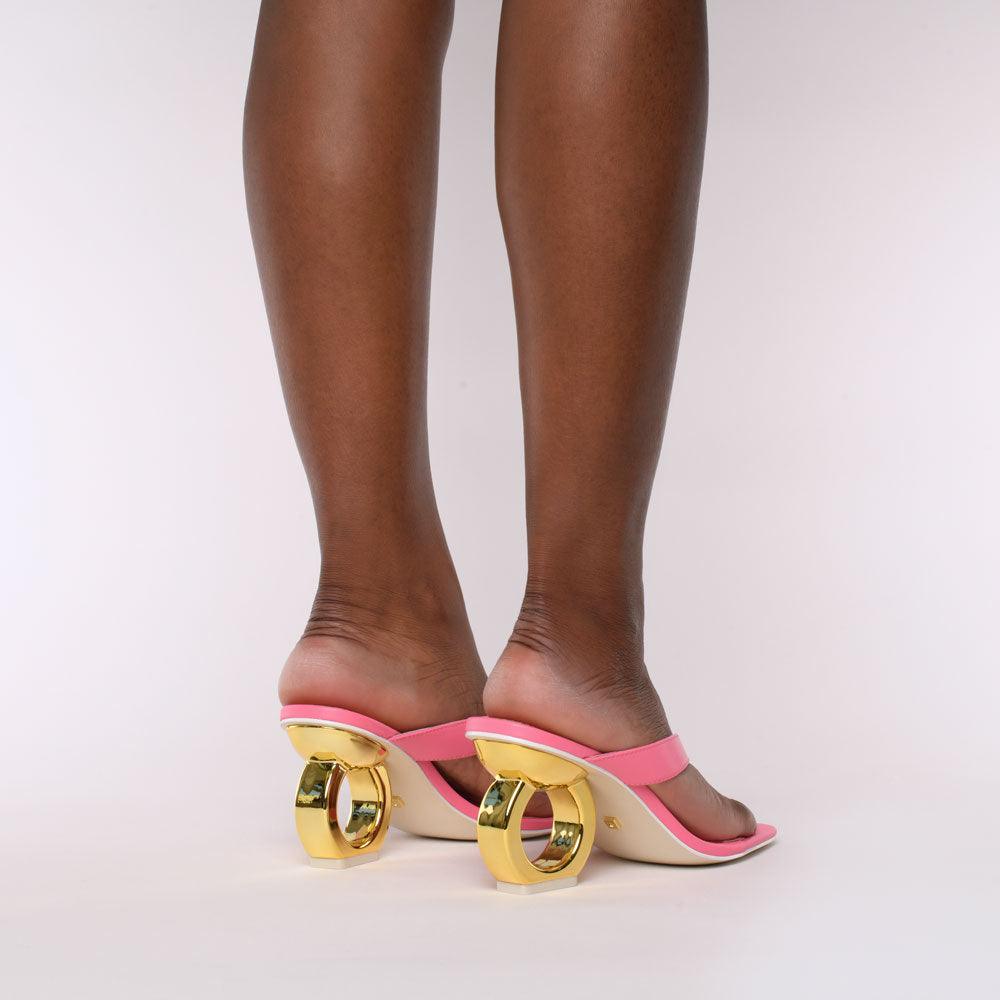 Yana Chain Heel Sandals - Kat Maconie