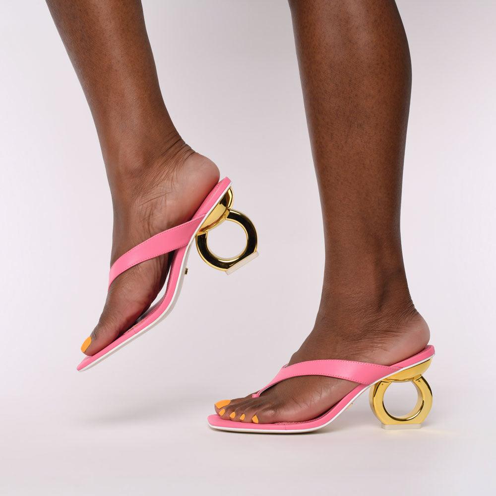 Yana Chain Heel Sandals - Kat Maconie