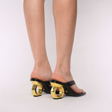 Yana Chain Heel Sandals - Kat Maconie