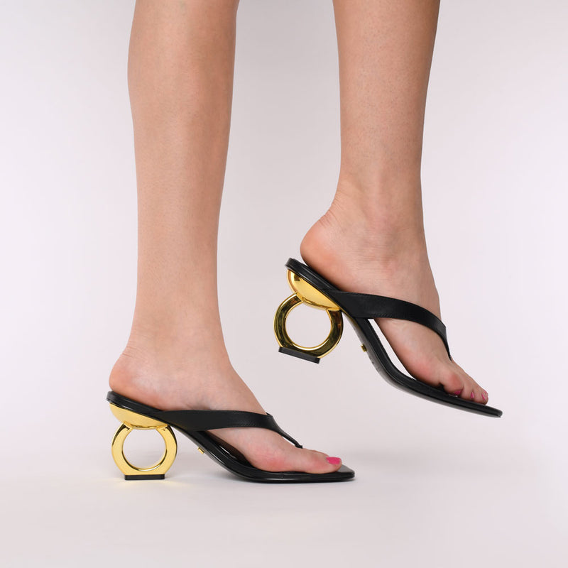 Yana Chain Heel Sandals - Kat Maconie