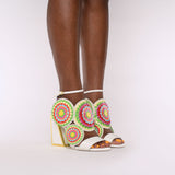 Frida Wide Kicker Heel Sandals - Kat Maconie