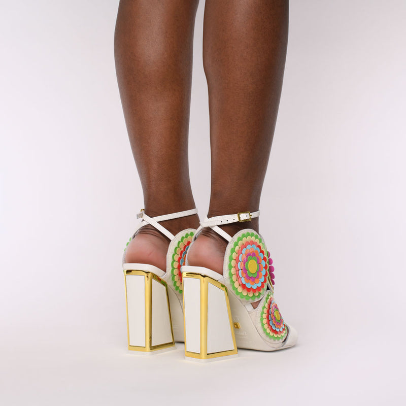 Frida Wide Kicker Heel Sandals - Kat Maconie