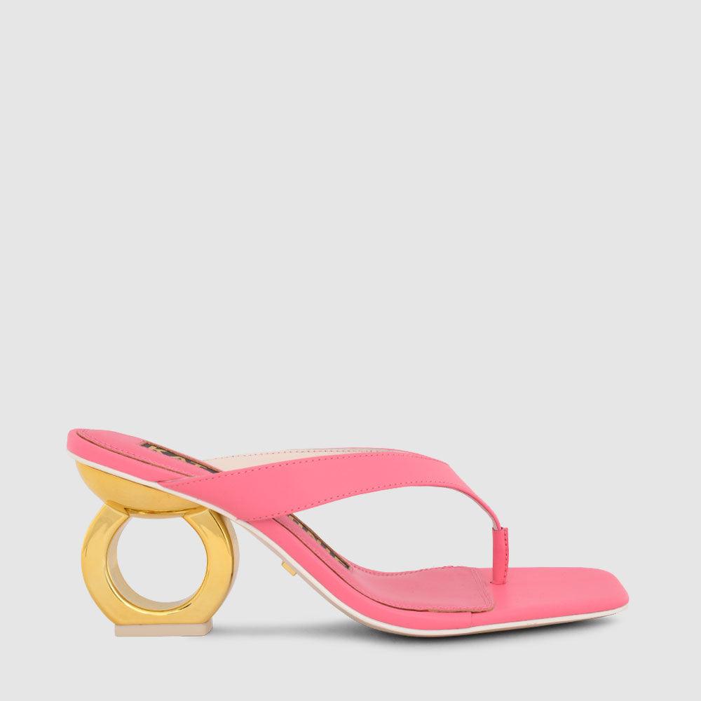 Yana Chain Heel Sandals - Kat Maconie