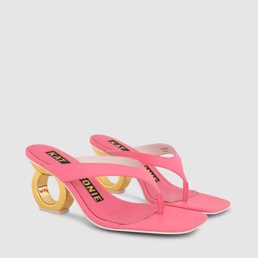 Yana Chain Heel Sandals - Kat Maconie