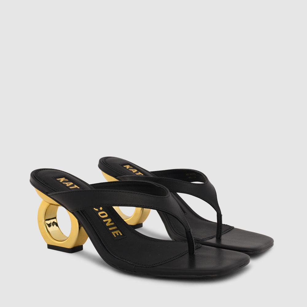 Yana Chain Heel Sandals - Kat Maconie