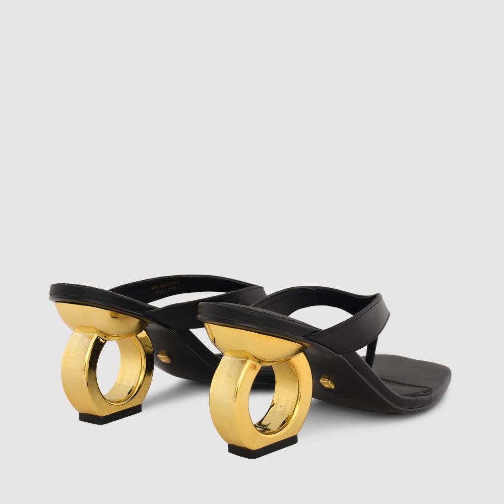 Yana Chain Heel Sandals - Kat Maconie