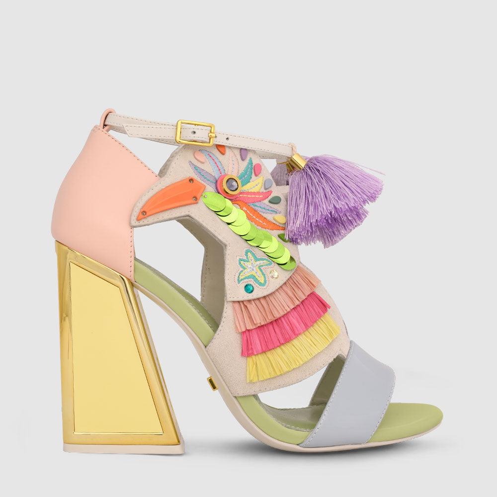 Aya Kicker Heel Sandals - Kat Maconie