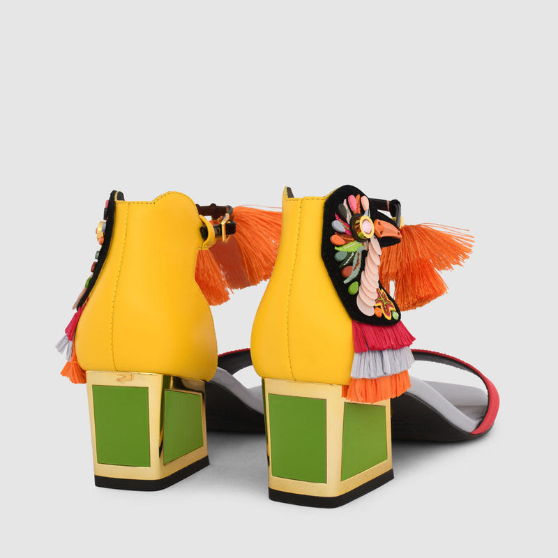 Kay-Wide Kicker Heel Sandals - Kat Maconie