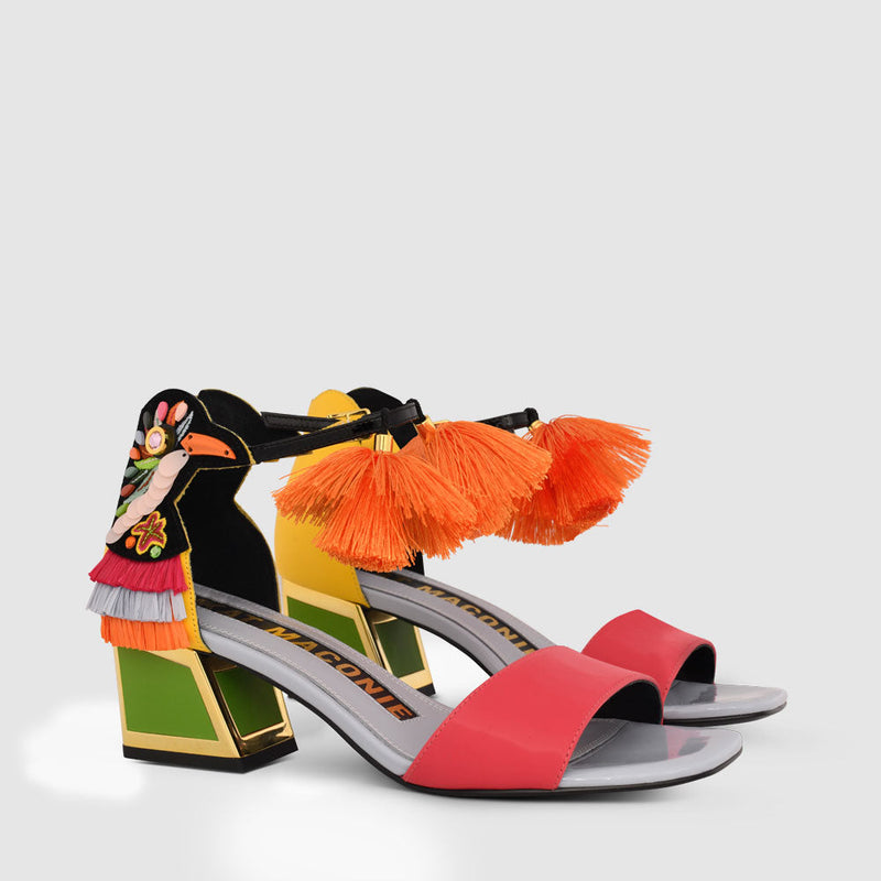 Kay-Wide Kicker Heel Sandals - Kat Maconie